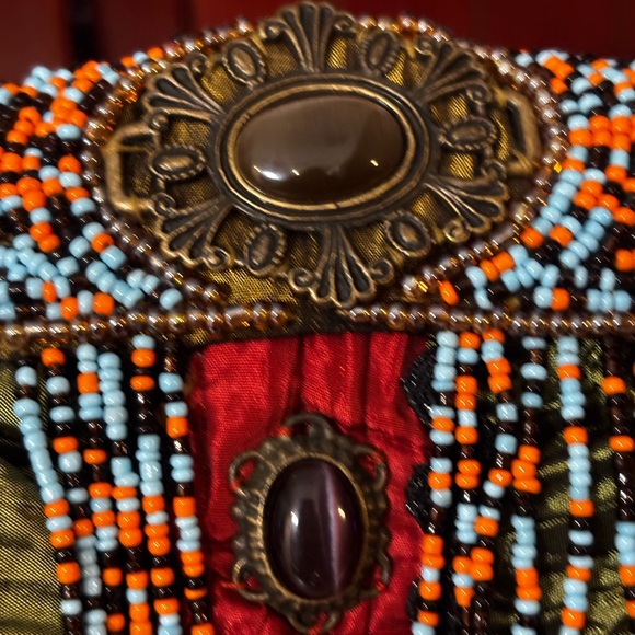 RARE, VINTAGE, NEW Mary Frances “Ember Oracle” Beaded Handbag - Picture 7 of 15